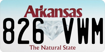 AR license plate 826VWM