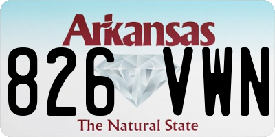 AR license plate 826VWN
