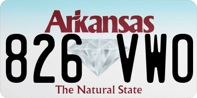 AR license plate 826VWO