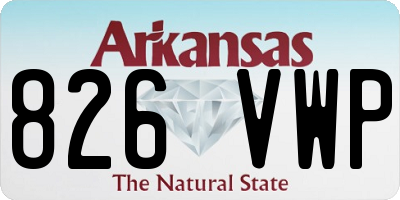 AR license plate 826VWP