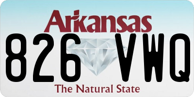 AR license plate 826VWQ