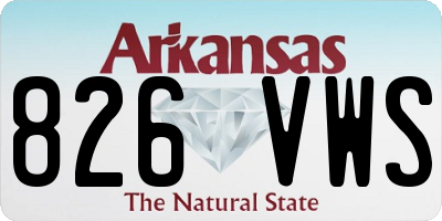 AR license plate 826VWS