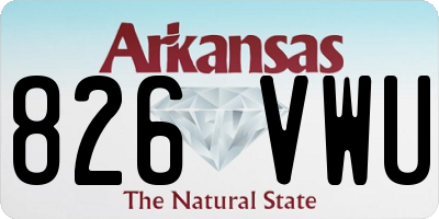 AR license plate 826VWU