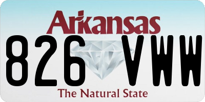 AR license plate 826VWW
