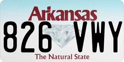 AR license plate 826VWY