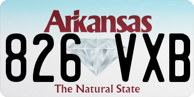 AR license plate 826VXB