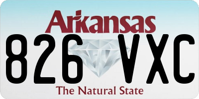 AR license plate 826VXC