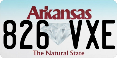 AR license plate 826VXE