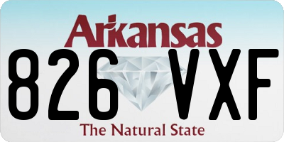 AR license plate 826VXF