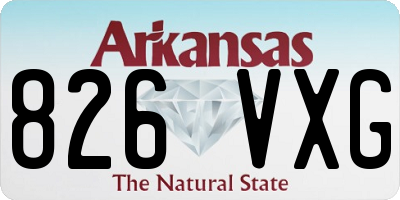 AR license plate 826VXG