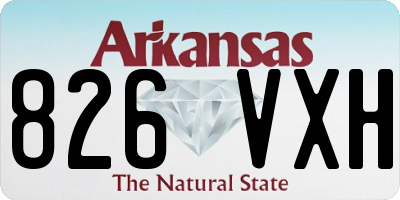 AR license plate 826VXH