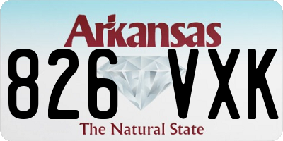 AR license plate 826VXK