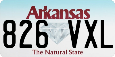 AR license plate 826VXL