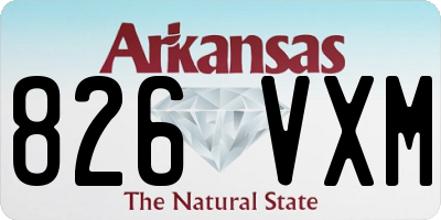 AR license plate 826VXM