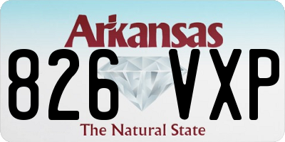 AR license plate 826VXP