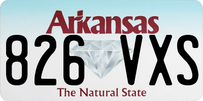 AR license plate 826VXS