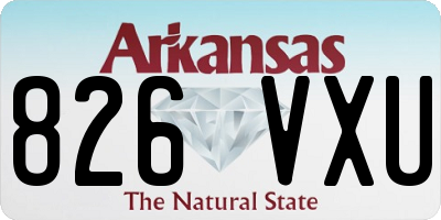 AR license plate 826VXU