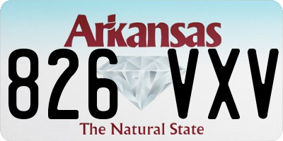 AR license plate 826VXV