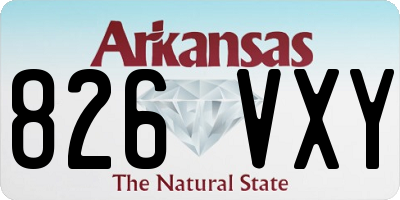 AR license plate 826VXY