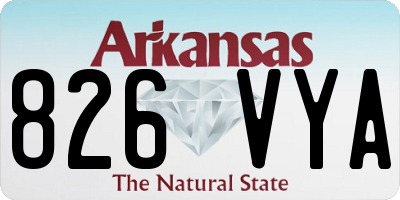 AR license plate 826VYA