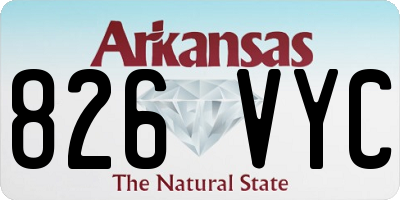 AR license plate 826VYC