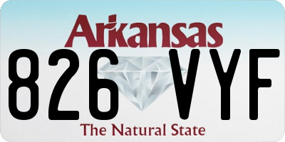 AR license plate 826VYF