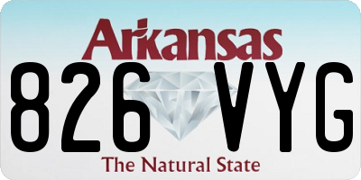 AR license plate 826VYG