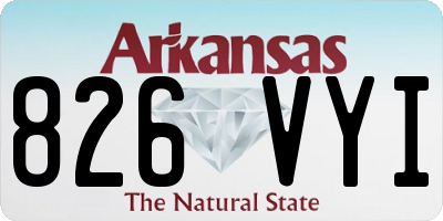 AR license plate 826VYI