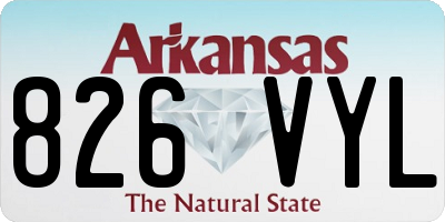 AR license plate 826VYL