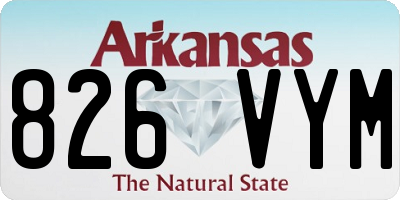 AR license plate 826VYM