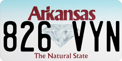 AR license plate 826VYN