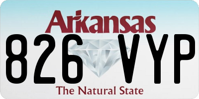 AR license plate 826VYP
