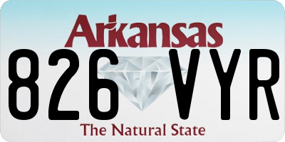 AR license plate 826VYR