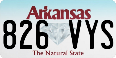 AR license plate 826VYS