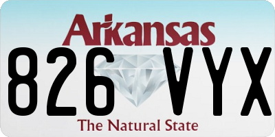 AR license plate 826VYX