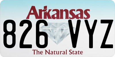 AR license plate 826VYZ