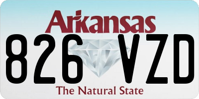 AR license plate 826VZD