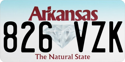 AR license plate 826VZK