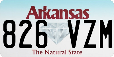 AR license plate 826VZM
