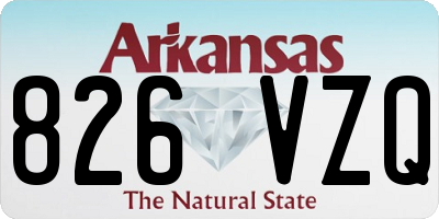 AR license plate 826VZQ