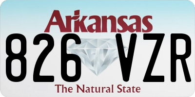 AR license plate 826VZR