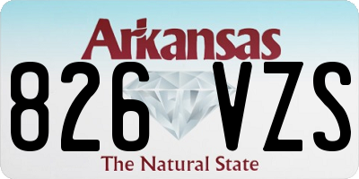 AR license plate 826VZS