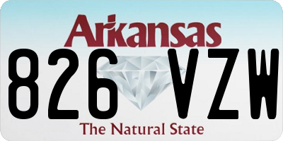 AR license plate 826VZW