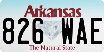 AR license plate 826WAE