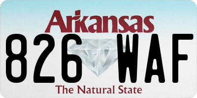 AR license plate 826WAF