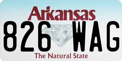 AR license plate 826WAG