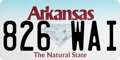 AR license plate 826WAI