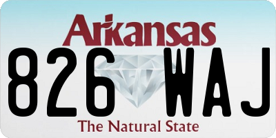 AR license plate 826WAJ