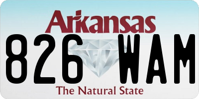 AR license plate 826WAM