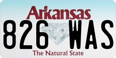AR license plate 826WAS